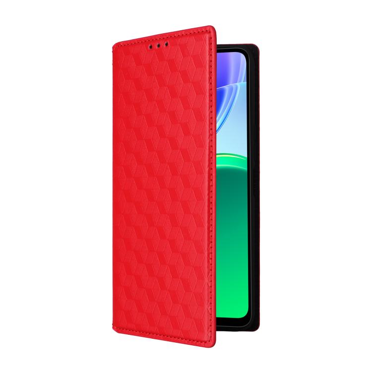 For vivo Y21 5G 2026 / Y05 4G Cubic Grid Texture Flip Leather Phone Case