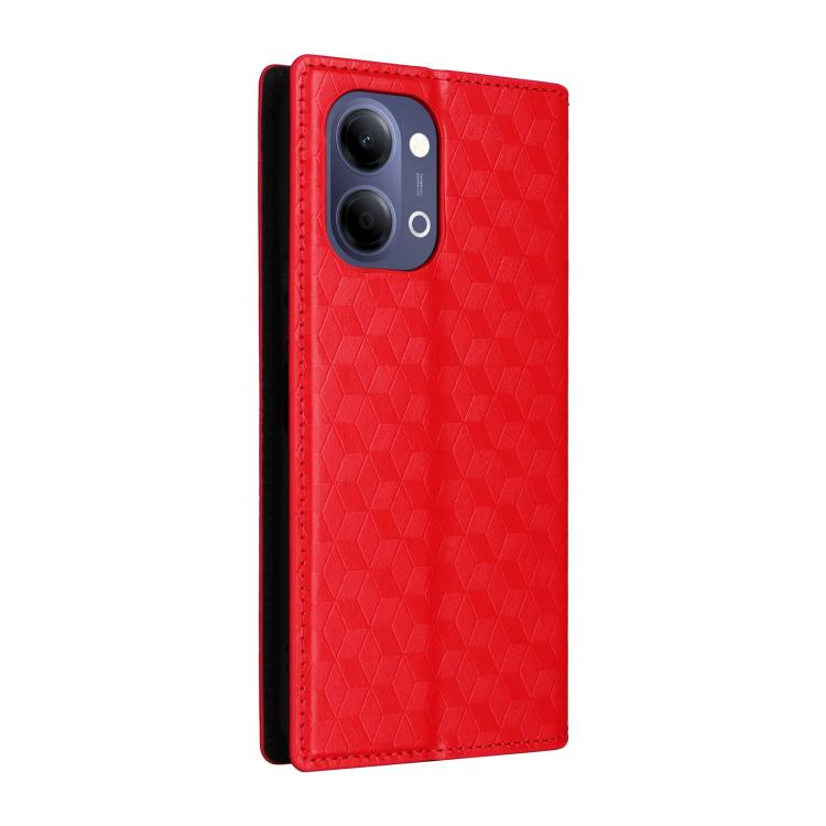 For vivo Y21 5G 2026 / Y05 4G Cubic Grid Texture Flip Leather Phone Case