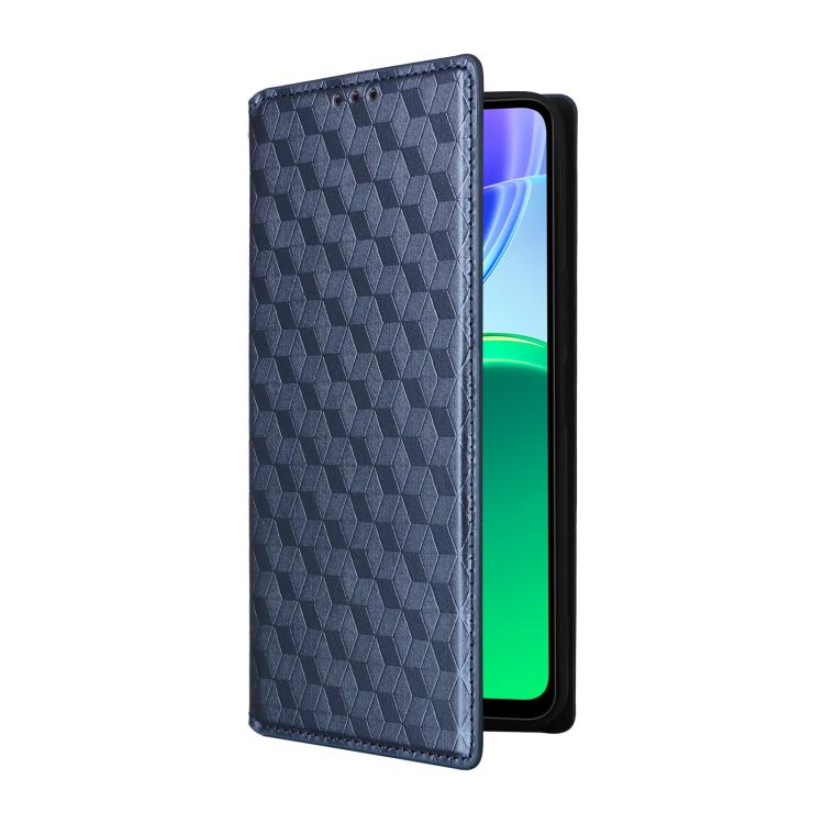 For vivo Y21 5G 2026 / Y05 4G Cubic Grid Texture Flip Leather Phone Case