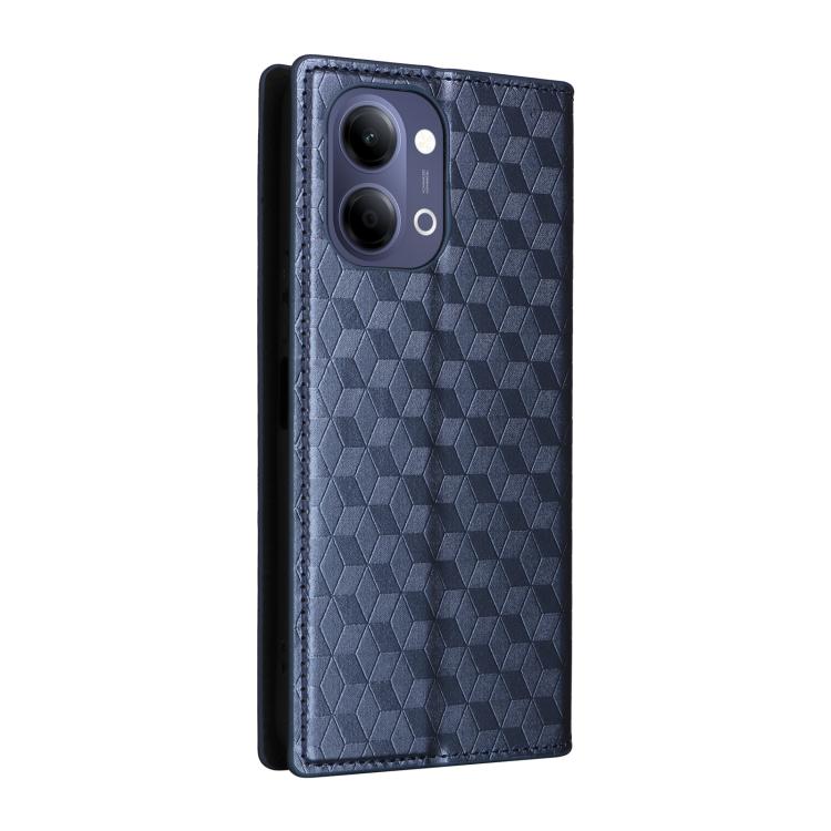 For vivo Y21 5G 2026 / Y05 4G Cubic Grid Texture Flip Leather Phone Case