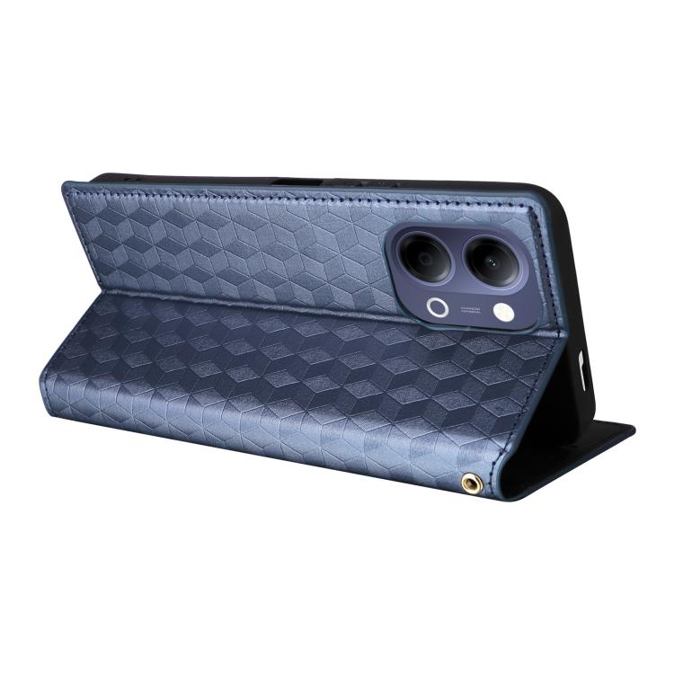For vivo Y21 5G 2026 / Y05 4G Cubic Grid Texture Flip Leather Phone Case
