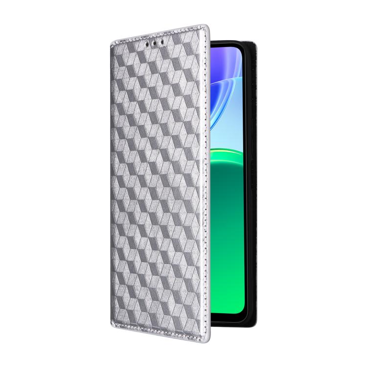 For vivo Y21 5G 2026 / Y05 4G Cubic Grid Texture Flip Leather Phone Case