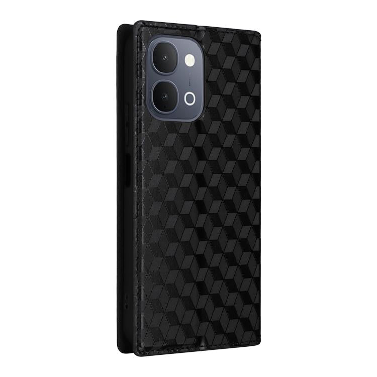 For vivo Y31d 4G / Y500i 5G Cubic Grid Texture Flip Leather Phone Case