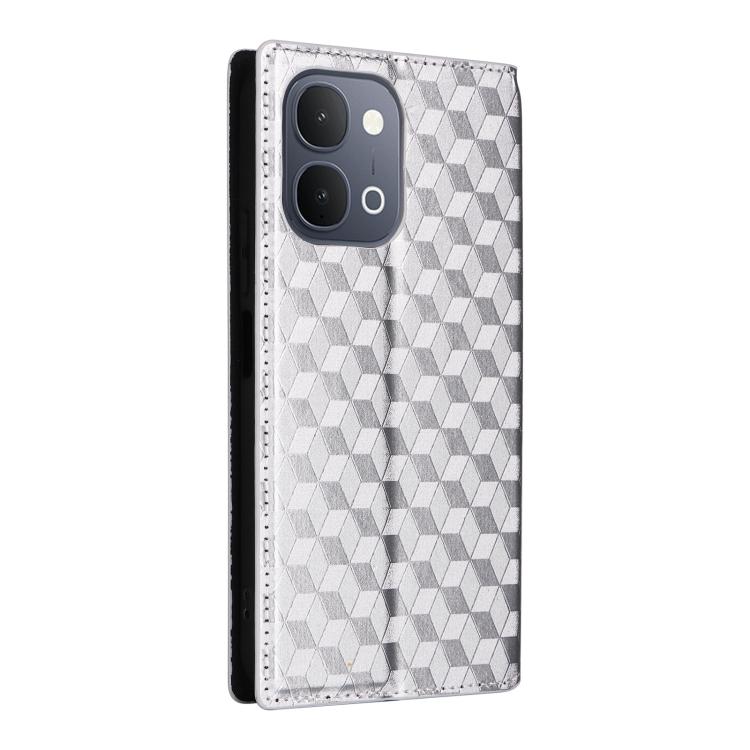 For vivo Y31d 4G / Y500i 5G Cubic Grid Texture Flip Leather Phone Case