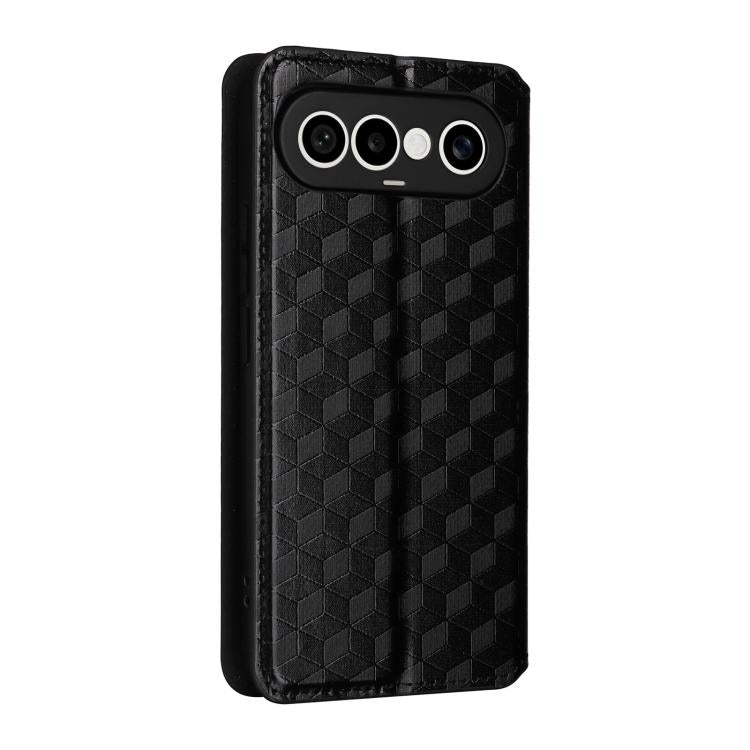 For vivo X300 FE / S50 Pro mini Cubic Grid Texture Flip Leather Phone Case