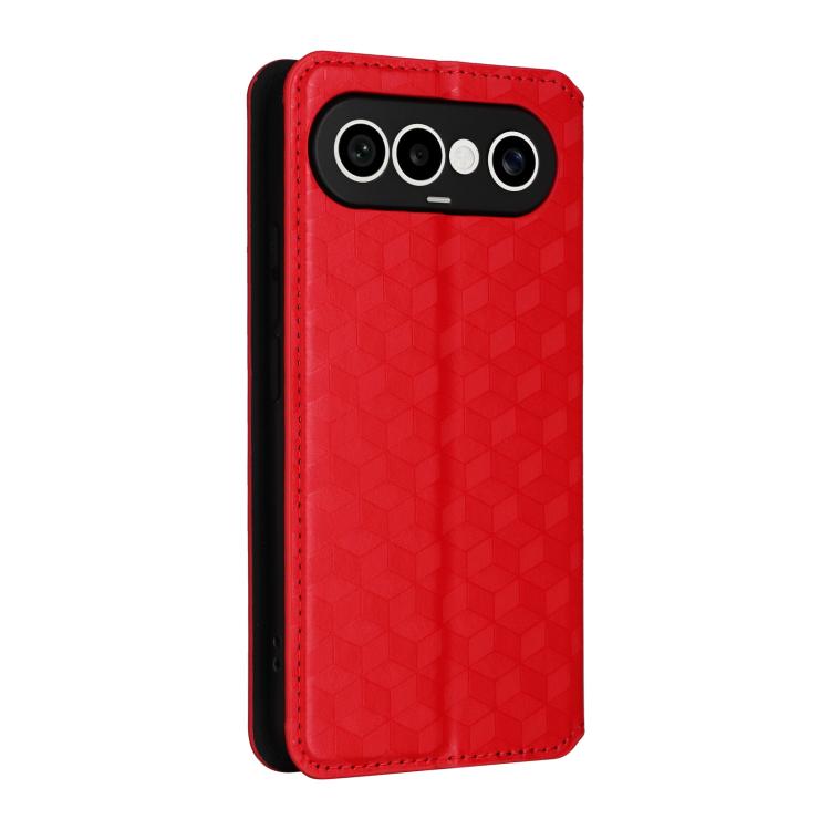For vivo X300 FE / S50 Pro mini Cubic Grid Texture Flip Leather Phone Case