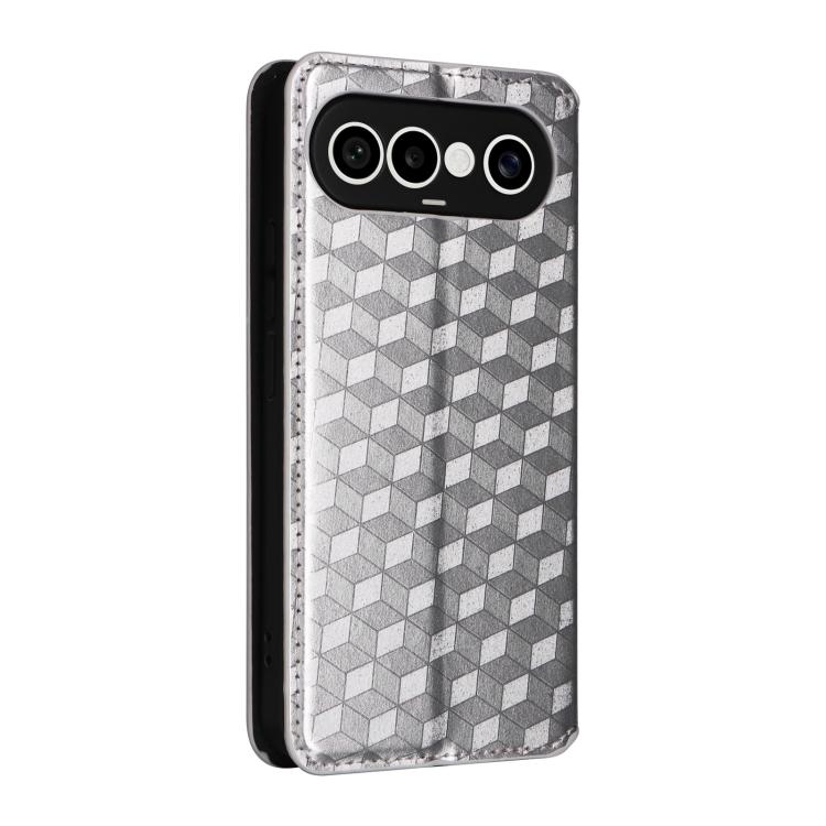 For vivo X300 FE / S50 Pro mini Cubic Grid Texture Flip Leather Phone Case