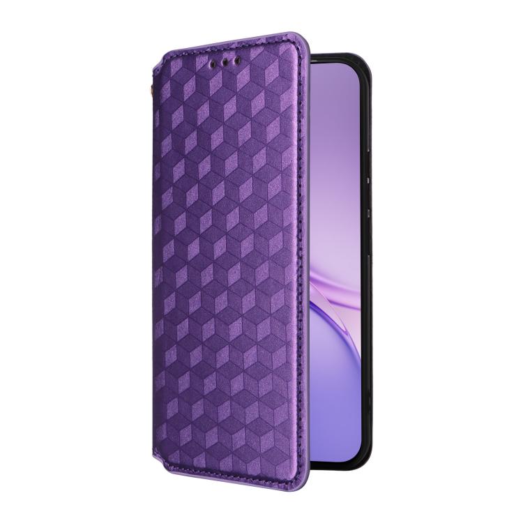 For vivo X300 FE / S50 Pro mini Cubic Grid Texture Flip Leather Phone Case
