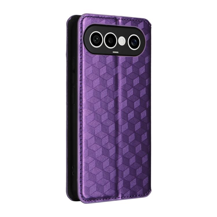 For vivo X300 FE / S50 Pro mini Cubic Grid Texture Flip Leather Phone Case