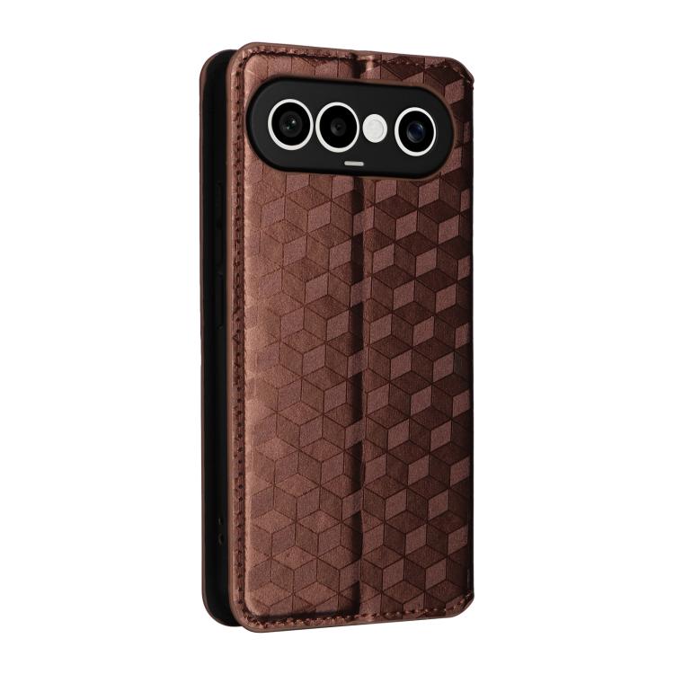 For vivo X300 FE / S50 Pro mini Cubic Grid Texture Flip Leather Phone Case