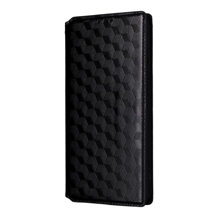 For vivo X300 Ultra Cubic Grid Texture Flip Leather Phone Case