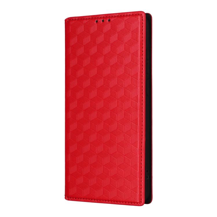 For vivo X300 Ultra Cubic Grid Texture Flip Leather Phone Case