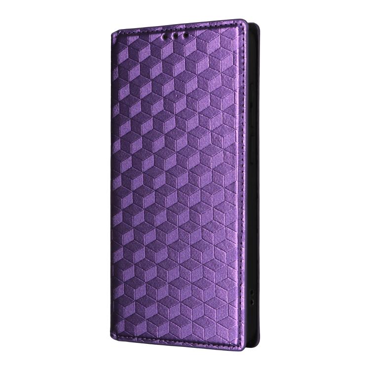 For vivo X300 Ultra Cubic Grid Texture Flip Leather Phone Case