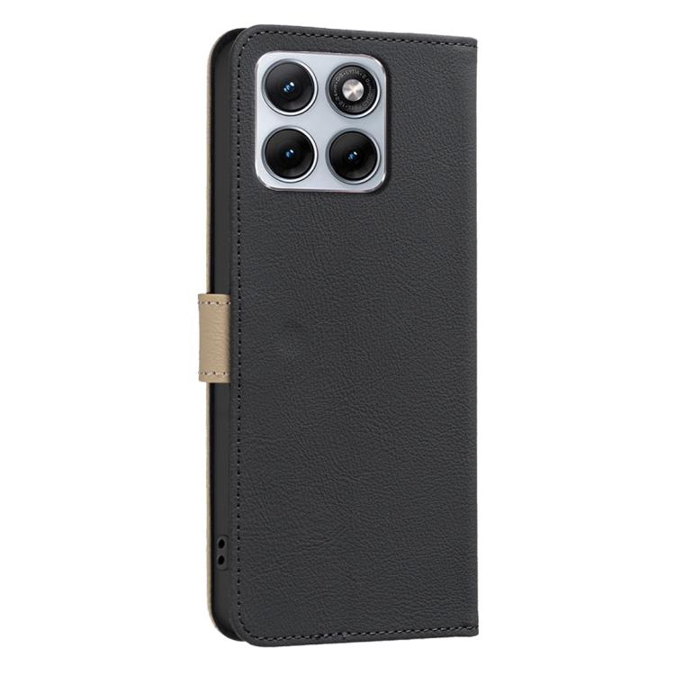 For Motorola Edge 70 Fusion 5G Splicing Color Hollow Flower Pattern RFID Leather Phone Case