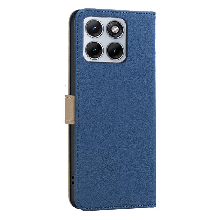 For Motorola Edge 70 Fusion 5G Splicing Color Hollow Flower Pattern RFID Leather Phone Case