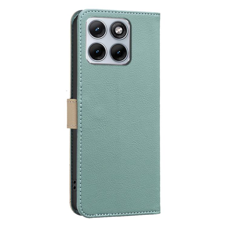 For Motorola Edge 70 Fusion 5G Splicing Color Hollow Flower Pattern RFID Leather Phone Case
