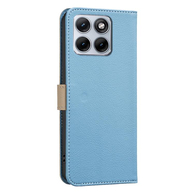 For Motorola Edge 70 Fusion 5G Splicing Color Hollow Flower Pattern RFID Leather Phone Case