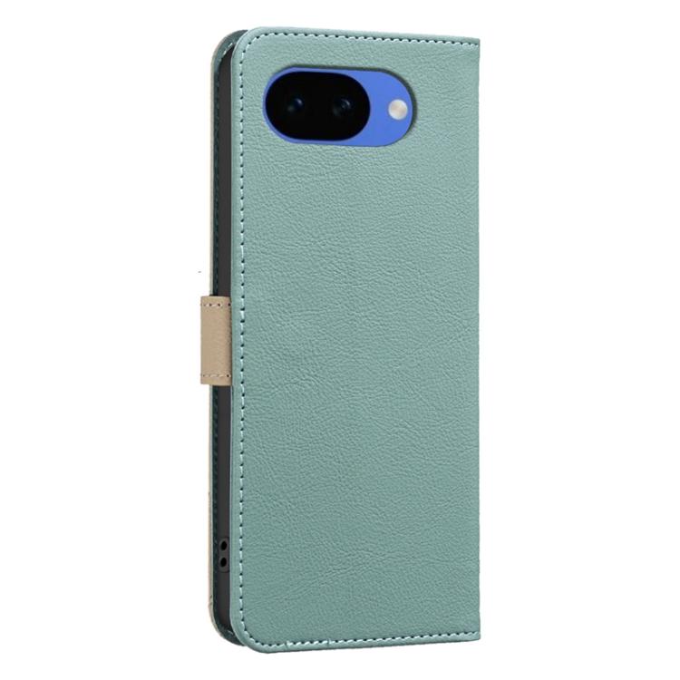 For Google Pixel 10a Splicing Color Hollow Flower Pattern RFID Leather Phone Case