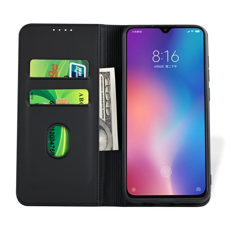 For Xiaomi Redmi 9 Strong Magnetism Shockproof Horizontal Flip Liquid Feel Leather Case with Holder & Card Slots & Wallet