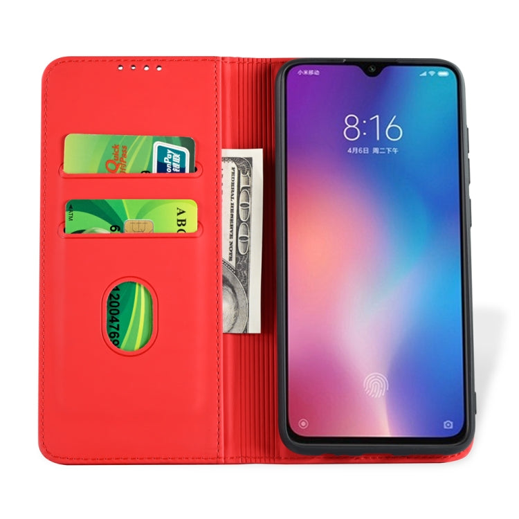 For Xiaomi Redmi 9 Strong Magnetism Shockproof Horizontal Flip Liquid Feel Leather Case with Holder & Card Slots & Wallet