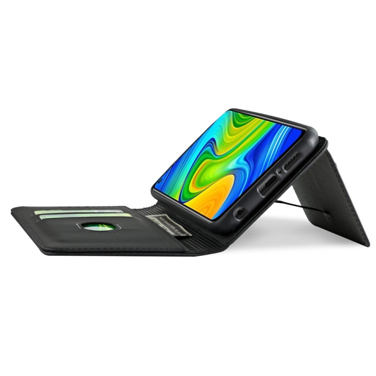 For Xiaomi Redmi Note 9 Strong Magnetism Shockproof Horizontal Flip Liquid Feel Leather Case with Holder & Card Slots & Wallet