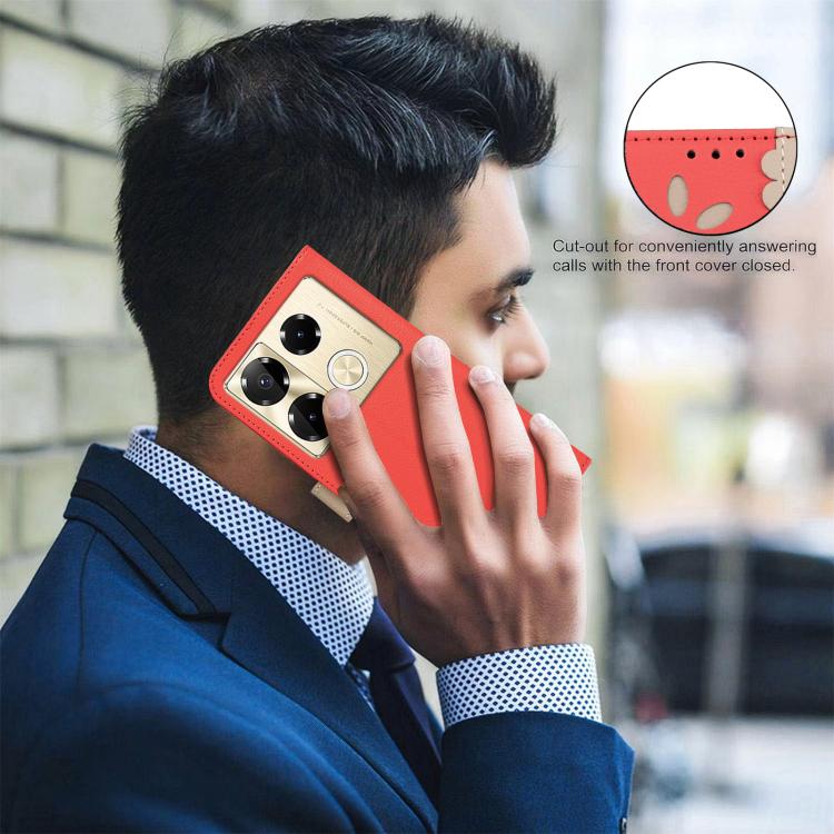 For Infinix Note 40 Pro / 40 Pro+ Splicing Color Hollow Flower Pattern RFID Leather Phone Case