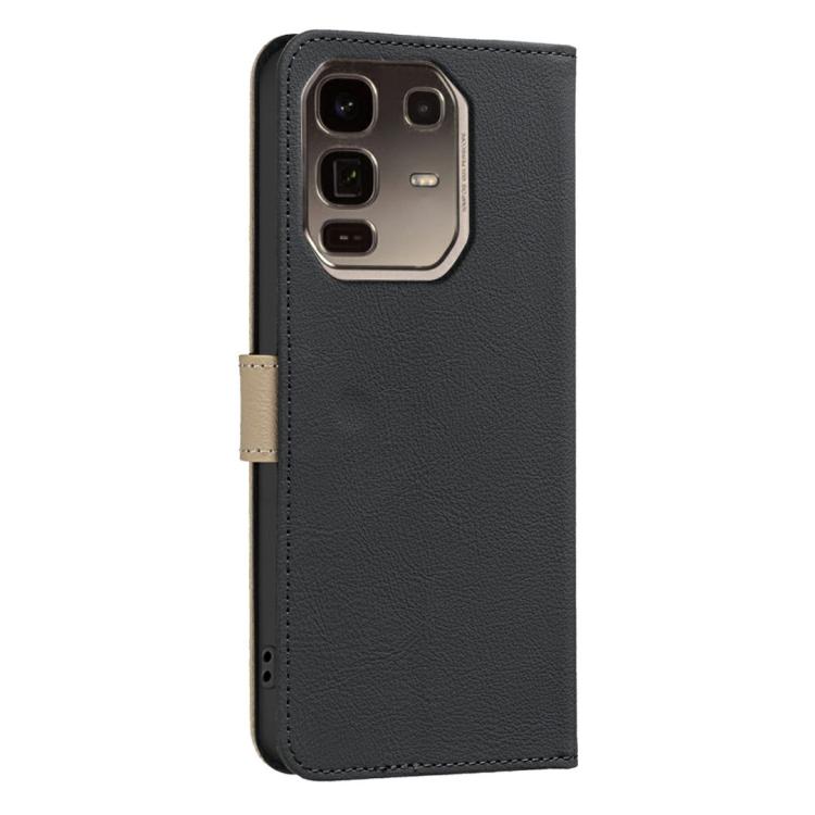 For Infinix Note 50 Pro+ 5G Splicing Color Hollow Flower Pattern RFID Leather Phone Case
