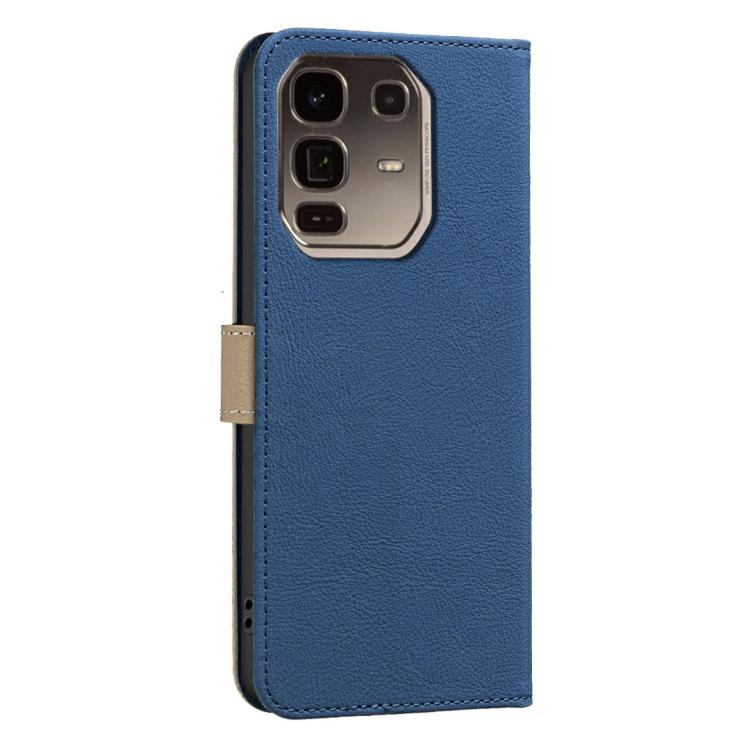 For Infinix Note 50 Pro+ 5G Splicing Color Hollow Flower Pattern RFID Leather Phone Case