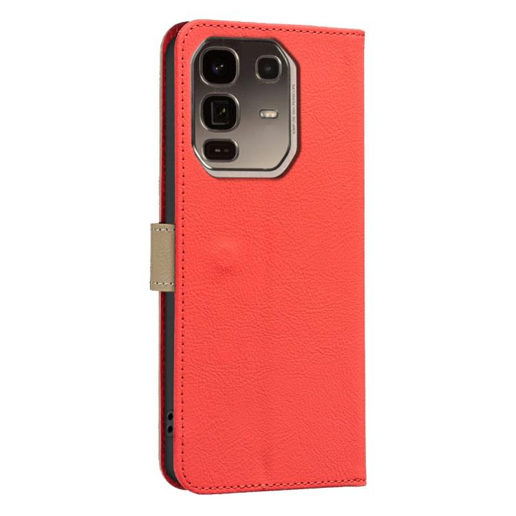 For Infinix Note 50 Pro+ 5G Splicing Color Hollow Flower Pattern RFID Leather Phone Case
