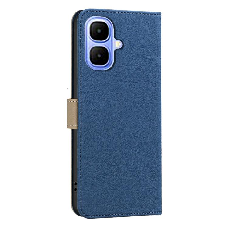 For Infinix Smart 10 4G Splicing Color Hollow Flower Pattern RFID Leather Phone Case