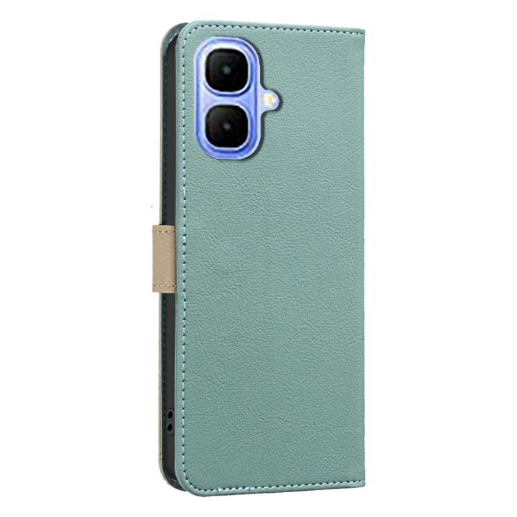 For Infinix Smart 10 4G Splicing Color Hollow Flower Pattern RFID Leather Phone Case