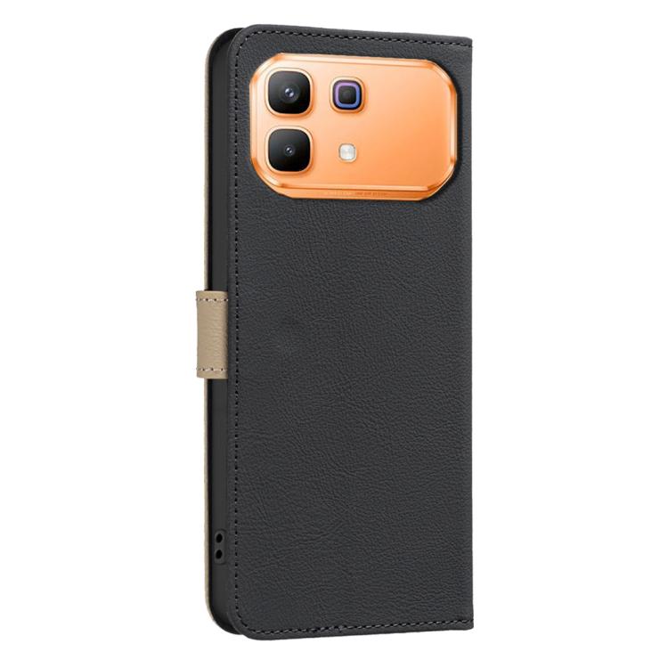 For Infinix Note 60 5G / 60 Pro 5G Splicing Color Hollow Flower Pattern RFID Leather Phone Case