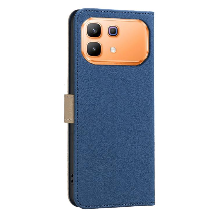 For Infinix Note 60 5G / 60 Pro 5G Splicing Color Hollow Flower Pattern RFID Leather Phone Case