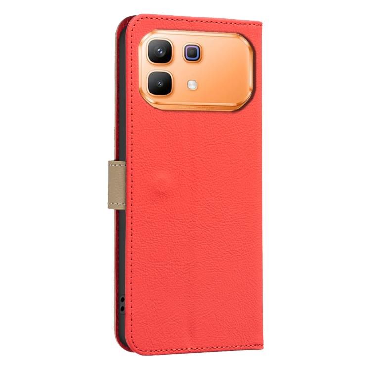 For Infinix Note 60 5G / 60 Pro 5G Splicing Color Hollow Flower Pattern RFID Leather Phone Case