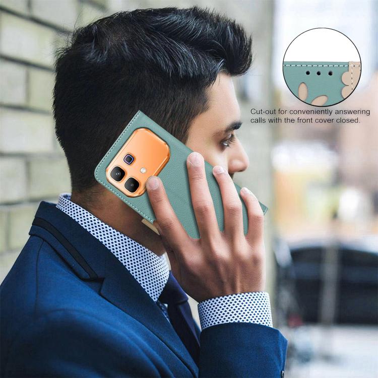 For Infinix Note 60 5G / 60 Pro 5G Splicing Color Hollow Flower Pattern RFID Leather Phone Case