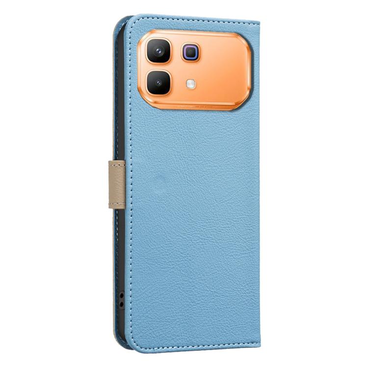 For Infinix Note 60 5G / 60 Pro 5G Splicing Color Hollow Flower Pattern RFID Leather Phone Case
