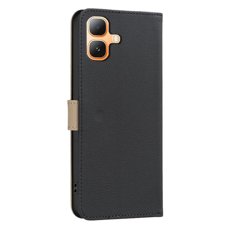 For Infinix Smart 20 4G Splicing Color Hollow Flower Pattern RFID Leather Phone Case