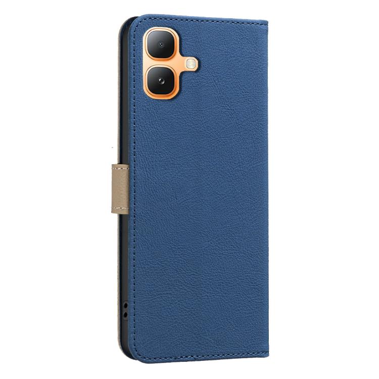 For Infinix Smart 20 4G Splicing Color Hollow Flower Pattern RFID Leather Phone Case
