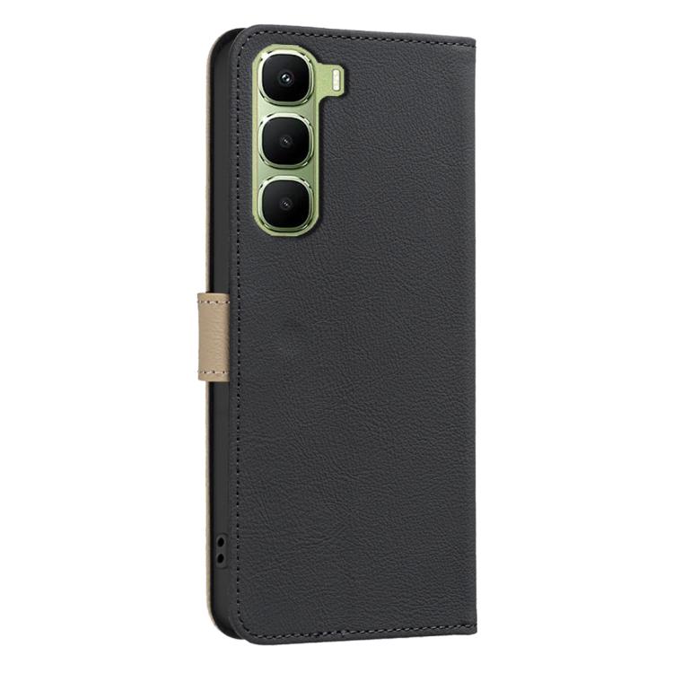 For Infinix Hot 70 5G Splicing Color Hollow Flower Pattern RFID Leather Phone Case