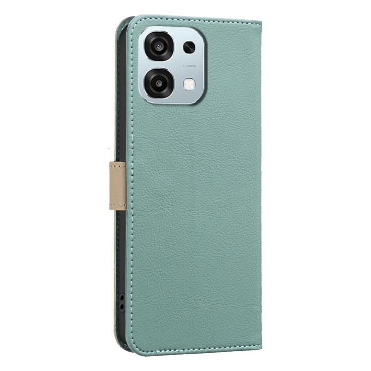 For OPPO A6 Pro 5G/4G Global / F31 5G Splicing Color Hollow Flower Pattern RFID Leather Phone Case