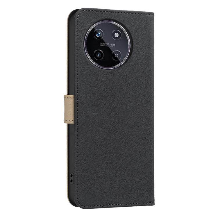 For Realme 11 4G Global Splicing Color Hollow Flower Pattern RFID Leather Phone Case