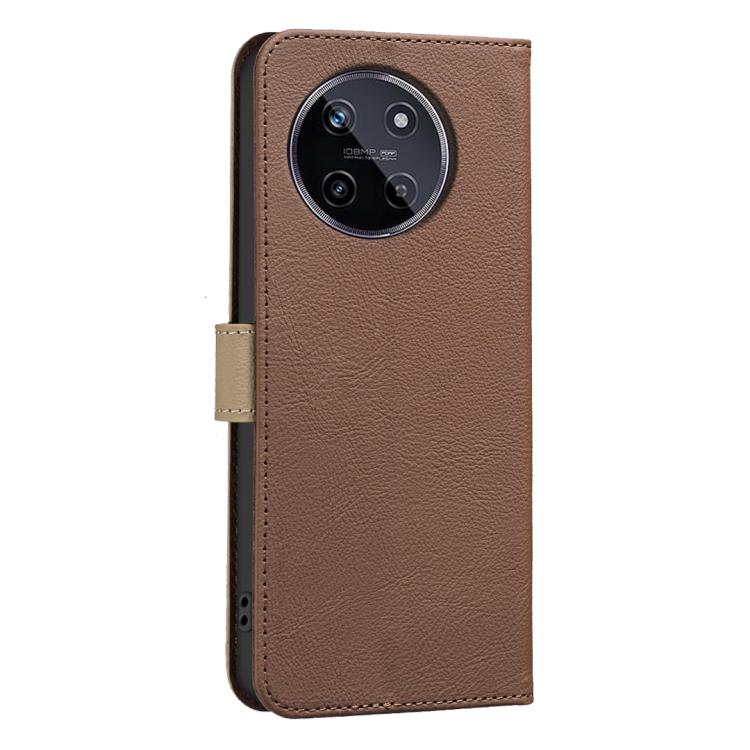 For Realme 11 4G Global Splicing Color Hollow Flower Pattern RFID Leather Phone Case