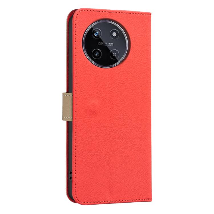 For Realme 11 4G Global Splicing Color Hollow Flower Pattern RFID Leather Phone Case