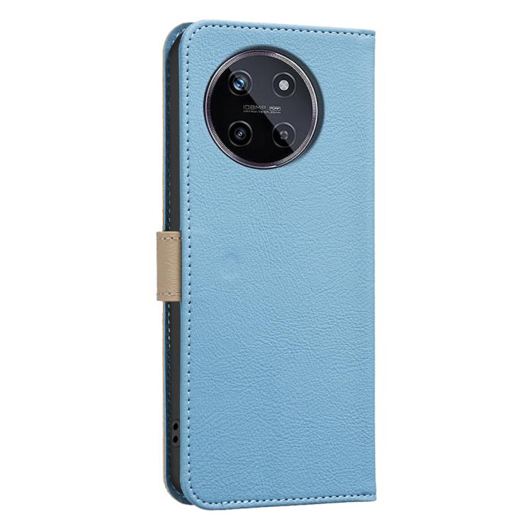 For Realme 11 4G Global Splicing Color Hollow Flower Pattern RFID Leather Phone Case