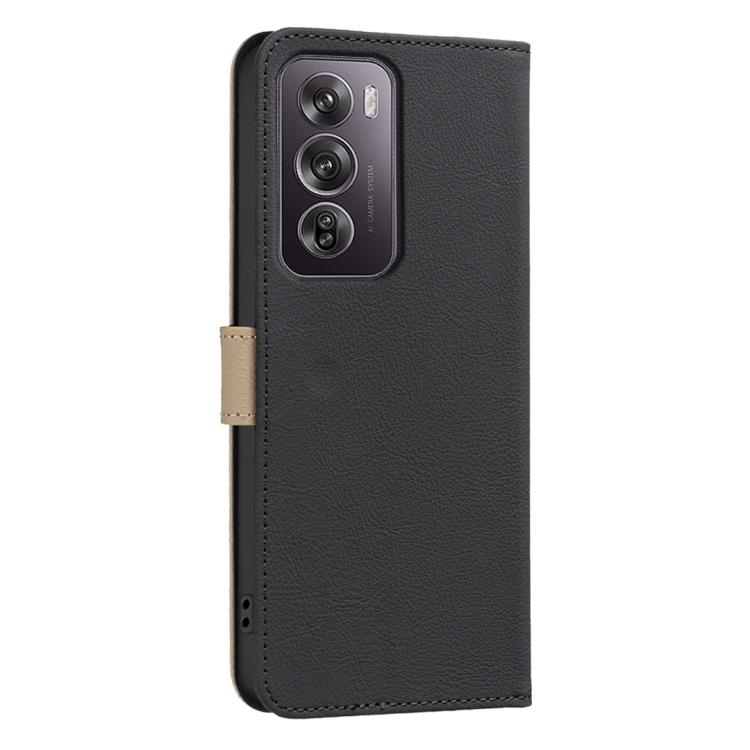 For Realme 12 Pro 5G / 12 Pro+ 5G Splicing Color Hollow Flower Pattern RFID Leather Phone Case