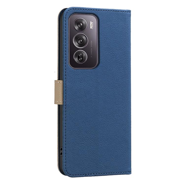 For Realme 12 Pro 5G / 12 Pro+ 5G Splicing Color Hollow Flower Pattern RFID Leather Phone Case