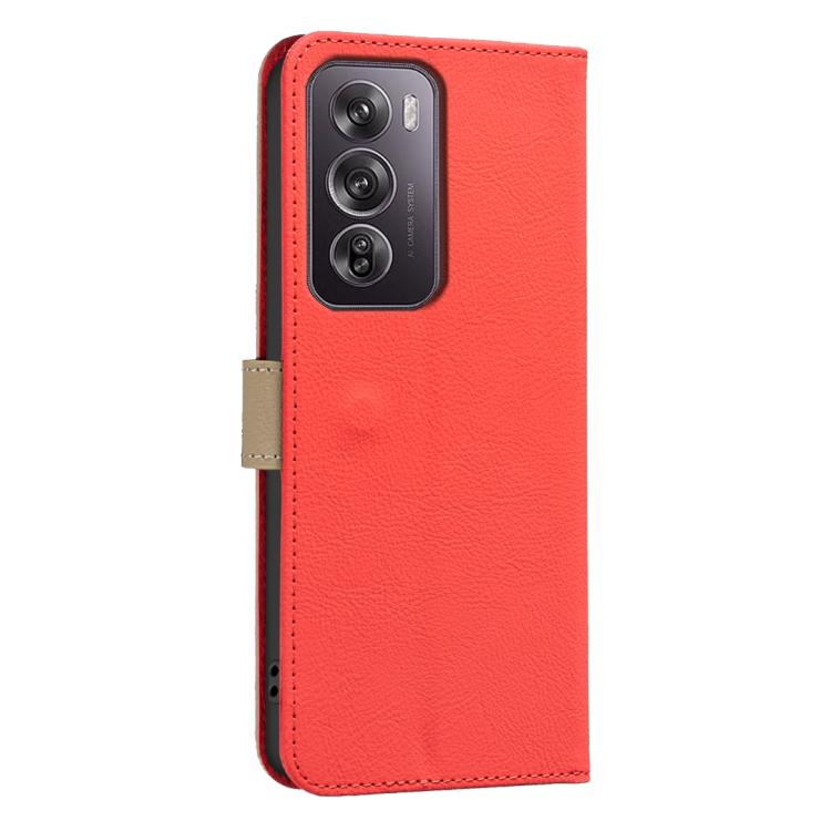 For Realme 12 Pro 5G / 12 Pro+ 5G Splicing Color Hollow Flower Pattern RFID Leather Phone Case