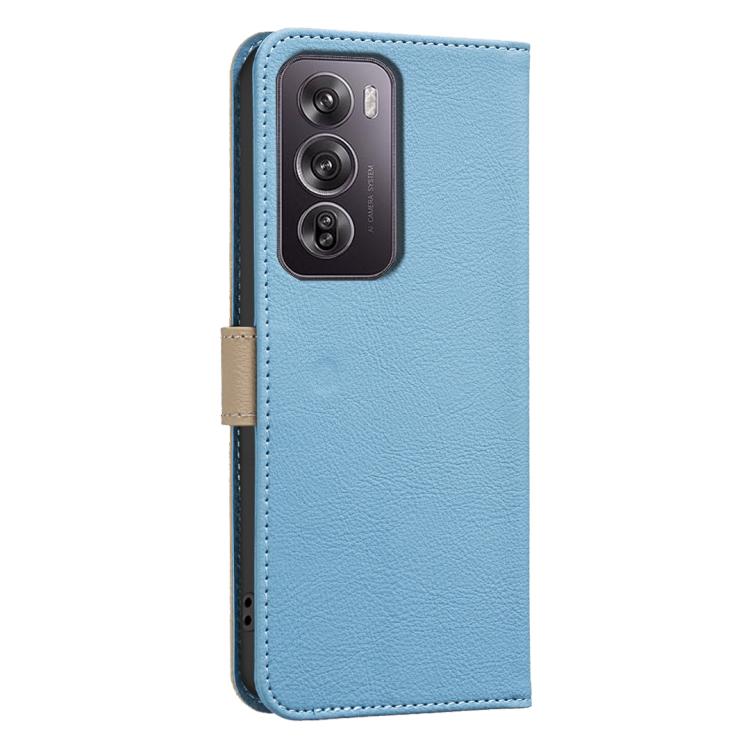 For Realme 12 Pro 5G / 12 Pro+ 5G Splicing Color Hollow Flower Pattern RFID Leather Phone Case