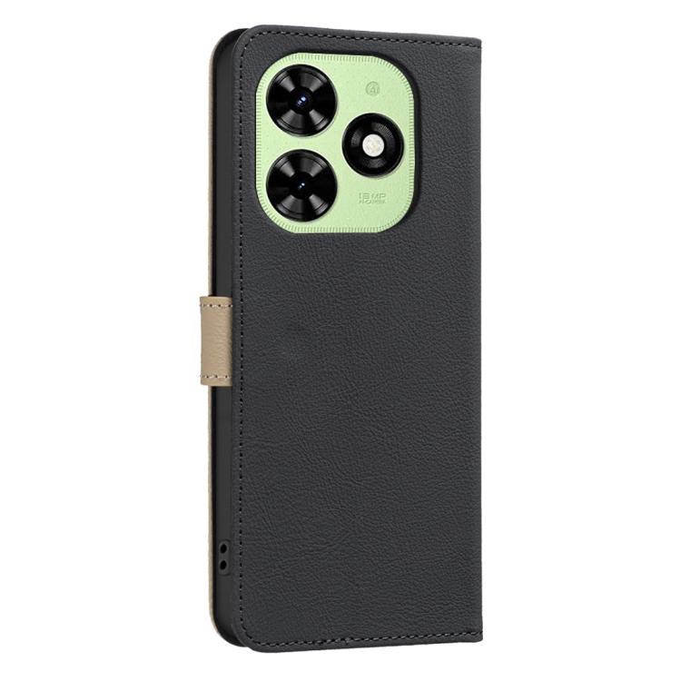 For Tecno Spark GO 2024 / 20C / Pop 8 Splicing Color Hollow Flower Pattern RFID Leather Phone Case