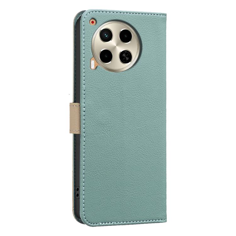 For Tecno Camon 30 4G / 30 5G Splicing Color Hollow Flower Pattern RFID Leather Phone Case